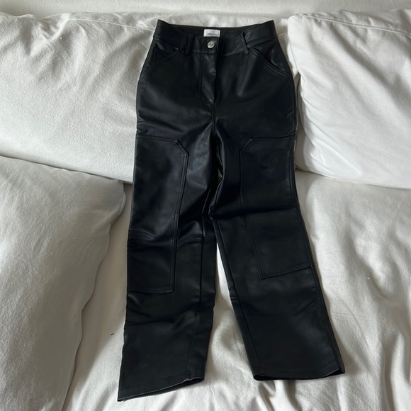 Aritzia Pants - aritzia brennan pant leather size 00